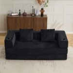 Floor Couch,Compression Sofa,Convertible Floor Sofa Bed-with Pillow Back Support Armrest,Comfy Sleep - Image 14
