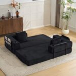 Floor Couch,Compression Sofa,Convertible Floor Sofa Bed-with Pillow Back Support Armrest,Comfy Sleep - Image 18