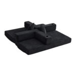 Floor Couch,Compression Sofa,Convertible Floor Sofa Bed-with Pillow Back Support Armrest,Comfy Sleep - Image 25