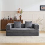 Floor Couch,Compression Sofa,Convertible Floor Sofa Bed-with Pillow Back Support Armrest,Comfy Sleep - Image 15