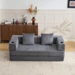 Floor Couch,Compression Sofa,Convertible Floor Sofa Bed-with Pillow Back Support Armrest,Comfy Sleep - Image 16