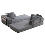Floor Couch,Compression Sofa,Convertible Floor Sofa Bed-with Pillow Back Support Armrest,Comfy Sleep - Image 25
