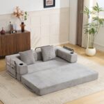 Floor Couch,Compression Sofa,Convertible Floor Sofa Bed-with Pillow Back Support Armrest,Comfy Sleep - Image 11