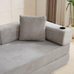 Floor Couch,Compression Sofa,Convertible Floor Sofa Bed-with Pillow Back Support Armrest,Comfy Sleep - Image 18