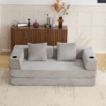 Floor Couch,Compression Sofa,Convertible Floor Sofa Bed-with Pillow Back Support Armrest,Comfy Sleep - Image 21