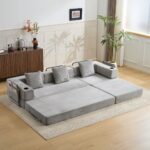 Floor Couch,Compression Sofa,Convertible Floor Sofa Bed-with Pillow Back Support Armrest,Comfy Sleep - Image 17