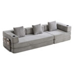 Floor Couch,Compression Sofa,Convertible Floor Sofa Bed-with Pillow Back Support Armrest,Comfy Sleep - Image 22