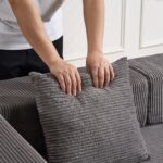 Podlahová pohovka, Kompresní pohovka, Konvertibilní podlahová pohovka s polštářovou oporou zad a opěrkami, Pohodlný futon - Obrázek 19