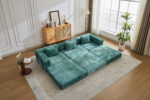Compression Sofa,Convertible Floor Sofa Bed with Fixed-Shape Frame, Boneless Modular Sectional Sofa, - Image 11