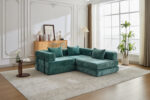 Compression Sofa,Convertible Floor Sofa Bed with Fixed-Shape Frame, Boneless Modular Sectional Sofa, - Image 14