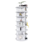 7-Tier Rotating Shoe Rack Tower, 360° Rotating - Freestanding Shoe Rack for 28 Pairs of Shoes, Space-Saving - Image 12