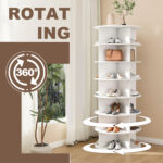7-Tier Rotating Shoe Rack Tower, 360° Rotating - Freestanding Shoe Rack for 28 Pairs of Shoes, Space-Saving - Image 14