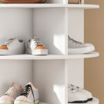 7-Tier Rotating Shoe Rack Tower, 360° Rotating - Freestanding Shoe Rack for 28 Pairs of Shoes, Space-Saving - Image 17