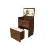 3-in-1-Schminktisch mit offenem Spiegel, kleines Schminktisch-Set mit Tischplatte aus Klarglas, komp - Image 20