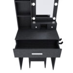 Kleines Schminktisch-Set mit Spiegel und verstellbarer LED-Beleuchtung, Steckdose, Haartrockner-Halt - Image 14