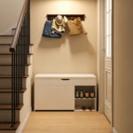 Schuhbank, Flurbank mit aufklappbarem, verstecktem Staufach, Modernes, minimalistisches Design, Geei - Image 11