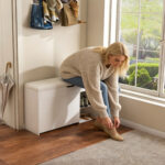 Schuhbank, Flurbank mit aufklappbarem, verstecktem Staufach, Modernes, minimalistisches Design, Geei - Image 15