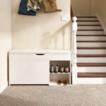 Schuhbank, Flurbank mit aufklappbarem, verstecktem Staufach, Modernes, minimalistisches Design, Geei - Image 16