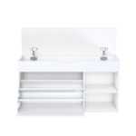 Schuhbank, Flurbank mit aufklappbarem, verstecktem Staufach, Modernes, minimalistisches Design, Geei - Image 19