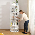 Rotating Shoe Cabinet Tower, 8-Tier Rotating Rack, Freestanding 360° Rotating Shoe Organizer - Image 12