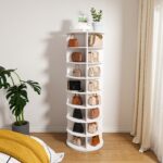 Rotating Shoe Cabinet Tower, 8-Tier Rotating Rack, Freestanding 360° Rotating Shoe Organizer - Image 6