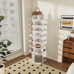 7-Tier Rotating Shoe Stand, Freestanding 360° Rotating Shoe Organizer, Shoe Rack Tower with - Image 10