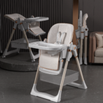 Verstellbarer Babyhochstuhl 0-6 Jahre – Tragbarer Kinderhochstuhl mit Sicherheitsgurt, Leisen Sperrb - Image 26
