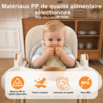 2-in-1 Baby High Chair with Rocking Function, 5-Point Safety Harness, Lockable Wheels, Removable Tray - Image 19