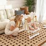 2-in-1 Baby High Chair with Rocking Function, 5-Point Safety Harness, Lockable Wheels, Removable Tray - Image 20