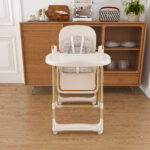 2-in-1 Baby High Chair with Rocking Function, 5-Point Safety Harness, Lockable Wheels, Removable Tray - Image 22