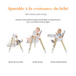 2-in-1 Baby High Chair with Rocking Function, 5-Point Safety Harness, Lockable Wheels, Removable Tray - Image 6