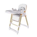2-in-1 Baby High Chair with Rocking Function, 5-Point Safety Harness, Lockable Wheels, Removable Tray - Image 9