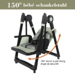 2-in-1 Baby High Chair with Rocking Function, 5-Point Safety Harness, Lockable Wheels, Removable Tray - Image 12