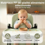 2-in-1 Baby High Chair with Rocking Function, 5-Point Safety Harness, Lockable Wheels, Removable Tray - Image 16