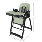 2-in-1 Baby High Chair with Rocking Function, 5-Point Safety Harness, Lockable Wheels, Removable Tray - Image 2