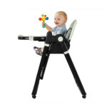 2-in-1 Baby High Chair with Rocking Function, 5-Point Safety Harness, Lockable Wheels, Removable Tray - Image 20