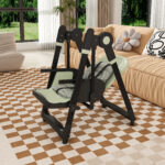 2-in-1 Baby High Chair with Rocking Function, 5-Point Safety Harness, Lockable Wheels, Removable Tray - Image 23