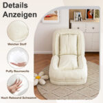 Foldable Ergonomic Sofa Bed for Adults & Pets - 5-Way Adjustable (90°-180°) with 2 - Image 10