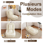 Foldable Ergonomic Sofa Bed for Adults & Pets - 5-Way Adjustable (90°-180°) with 2 - Image 6