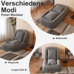 Foldable Ergonomic Sofa Bed for Adults & Pets - 5-Way Adjustable (90°-180°) with 2 - Image 6