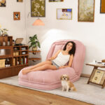 Foldable Ergonomic Sofa Bed for Adults & Pets - 5-Way Adjustable (90°-180°) with 2 - Image 19
