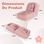 Foldable Ergonomic Sofa Bed for Adults & Pets - 5-Way Adjustable (90°-180°) with 2 - Image 4