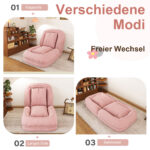 Foldable Ergonomic Sofa Bed for Adults & Pets - 5-Way Adjustable (90°-180°) with 2 - Image 5