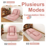 Foldable Ergonomic Sofa Bed for Adults & Pets - 5-Way Adjustable (90°-180°) with 2 - Image 6