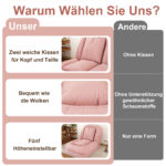 Foldable Ergonomic Sofa Bed for Adults & Pets - 5-Way Adjustable (90°-180°) with 2 - Image 9