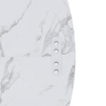 Modular Round Dining Table, 120 cm Diameter and 76 cm Height, MDF with Imitated Marble in White - Image 22