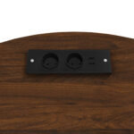 Mid-Century Cylindrical Nightstand with Charging Station (Outlet + 2 USB), Sliding Door & Storage - Round - Image 23