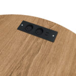 Mid-Century Cylindrical Nightstand with Charging Station (Outlet + 2 USB), Sliding Door & Storage - Round - Image 23
