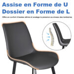 Modern Dining Chairs, PU Leather Dining Chairs with Carbon Steel Legs for Home, Restaurant - Image 11