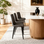 Modern Dining Chairs, PU Leather Dining Chairs with Carbon Steel Legs for Home, Restaurant - Image 16